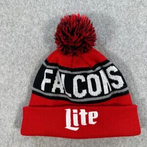 Atlanta Falcons Miller Lite Beer Beanie Knit Winter Hat NFL Red Black Football